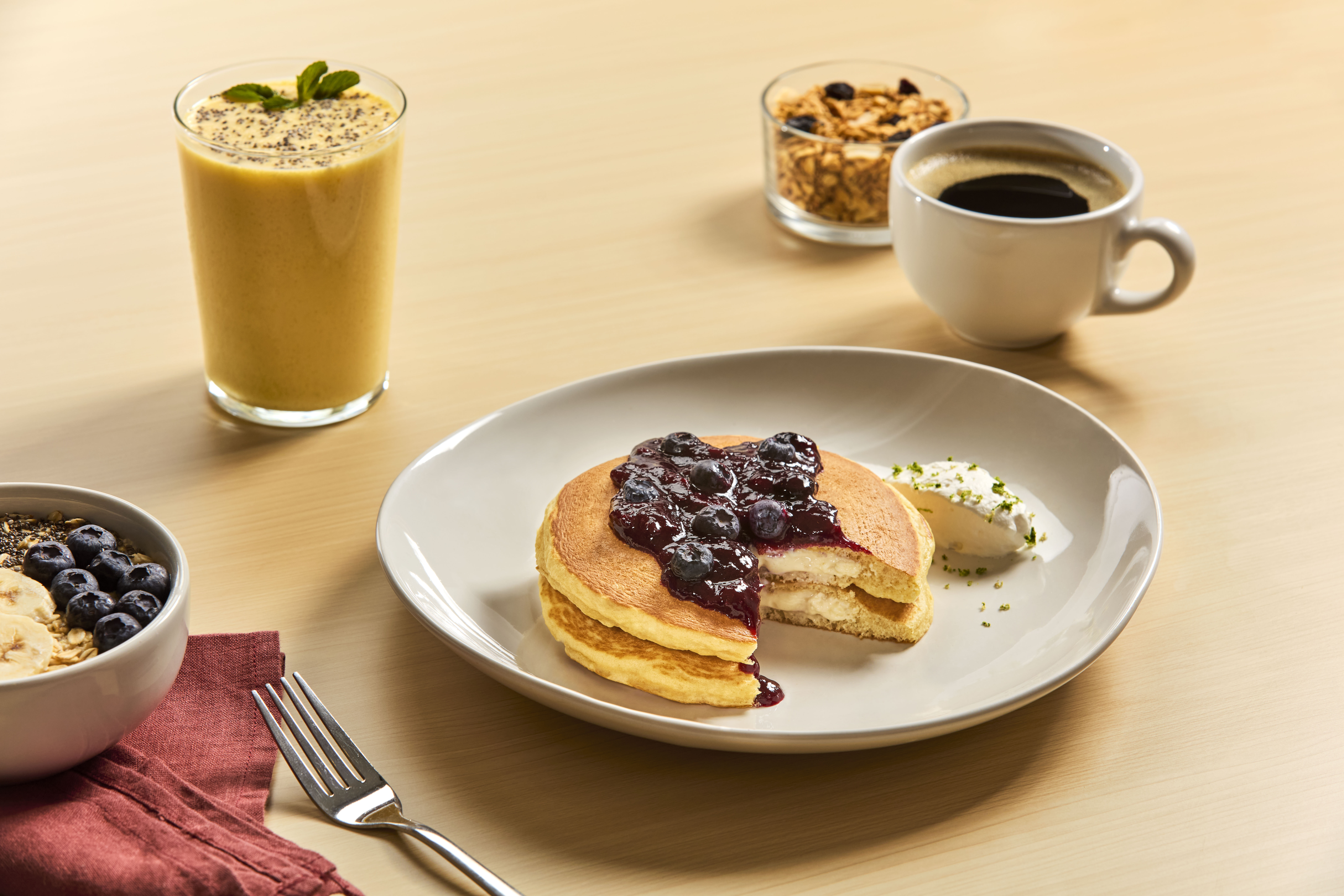Hot Cakes con Cheesecake